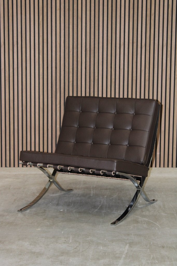 Originele Knoll Barcelona Chair | Chocolate Volo Leder, Ophalen of Verzenden