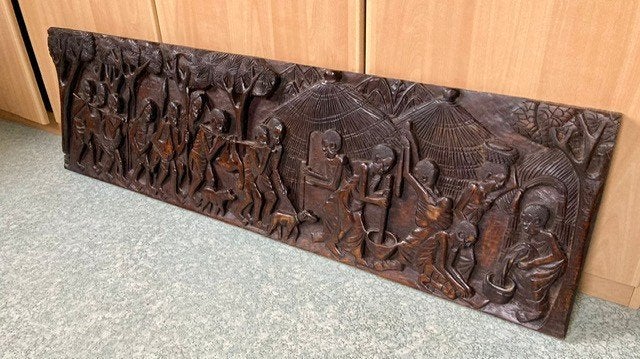 Afrikaans fresco., Antiek en Kunst, Ophalen