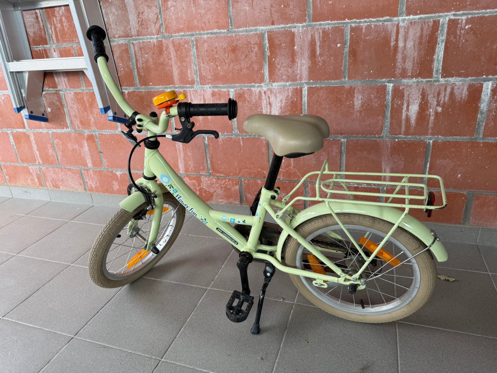 Meisjes fiets, Ophalen, Gebruikt, Terugtraprem, 16 inch