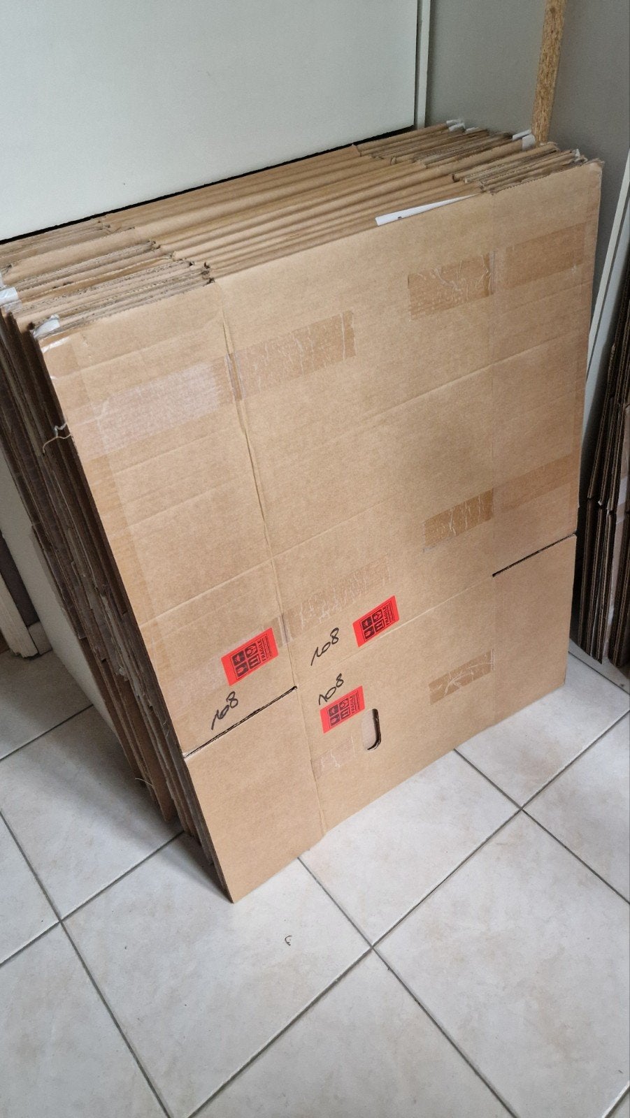 Kartonnen verhuisdozen, Ophalen, Zo goed als nieuw, Bak of Kist, Opvouwbaar