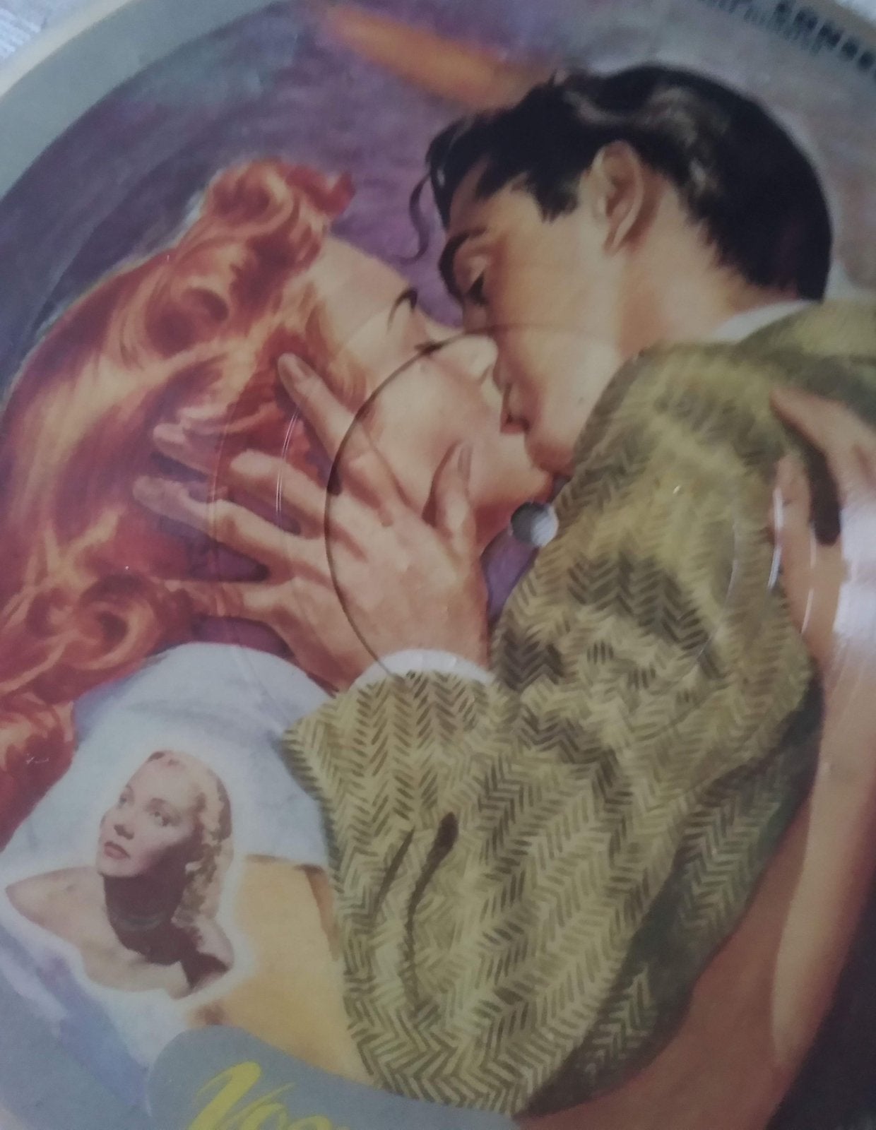 Originele VOGUE Picture Disc Elvis Presley U.S.A.50ties., Collections, Enlèvement ou Envoi, Utilisé, Panneau publicitaire