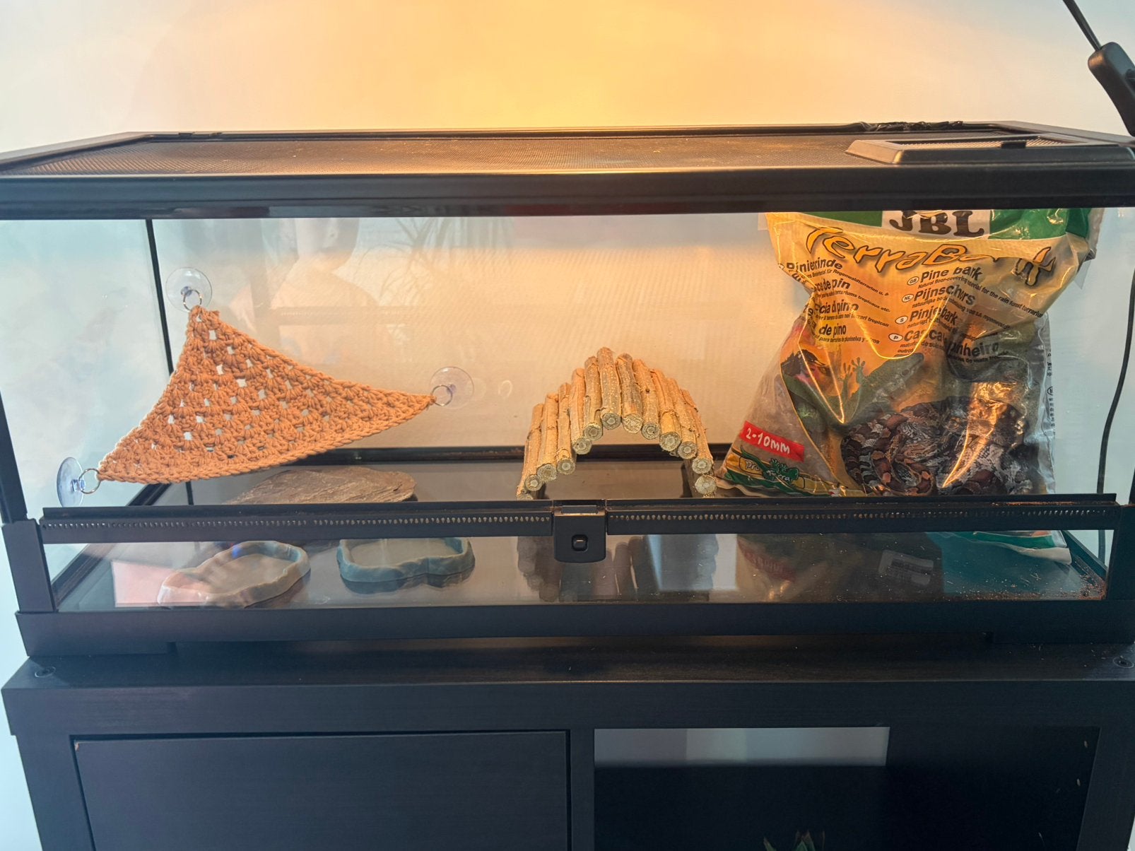 Terrarium reptile complet avec lampe, Enlèvement, Comme neuf, Éclairage