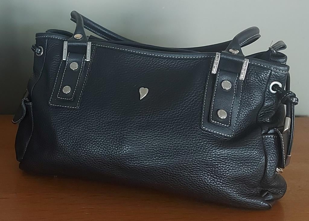 ZO GOED ALS NIEUW! ZWARTE „LANCASTER” TAS., Ophalen of Verzenden, Zwart