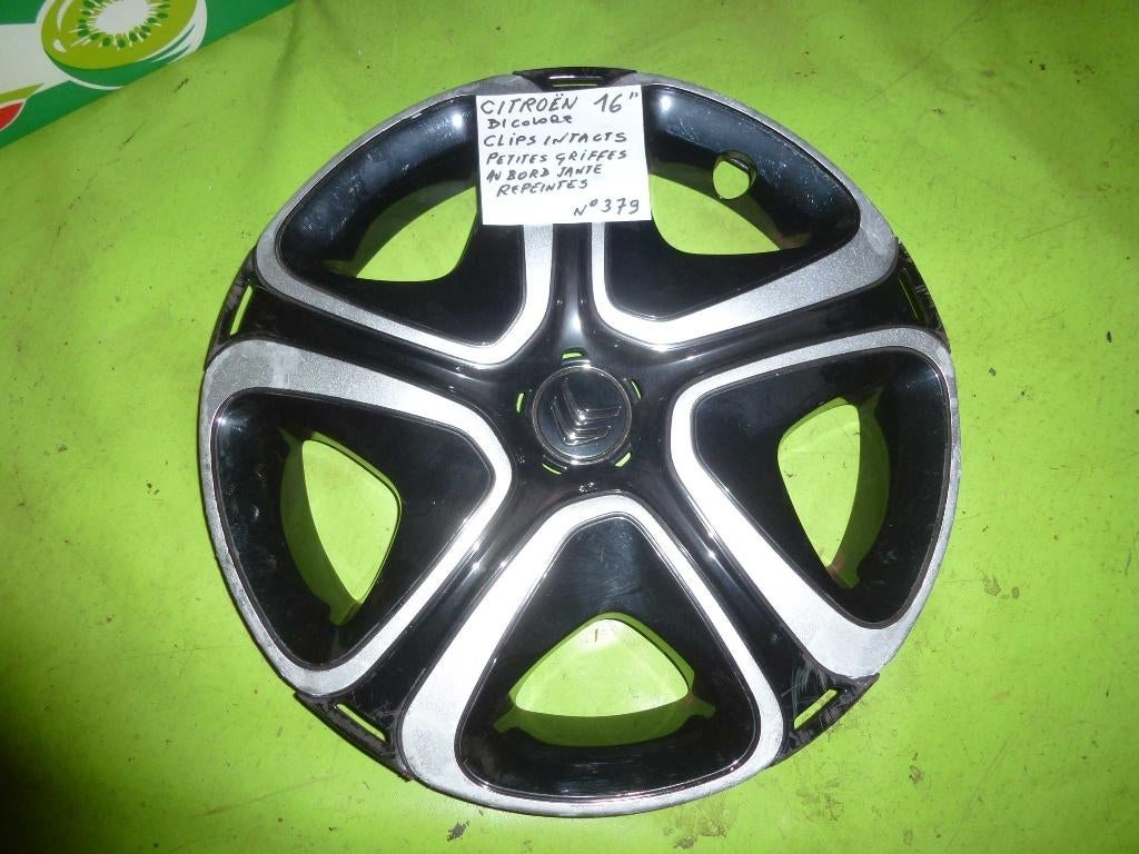 enjoliveur Citroën Bicolore 16'' (n°379 ) - 1pc, Auto-onderdelen, Banden en Velgen, Velg(en), 16 inch, Personenwagen, Gebruikt