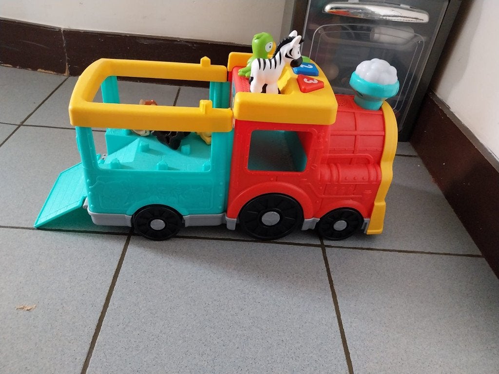Train des animaux Fisher-Price interactif – Sons et musique, Enlèvement, Utilisé, Jouet à Pousser ou Tirer, Sonore