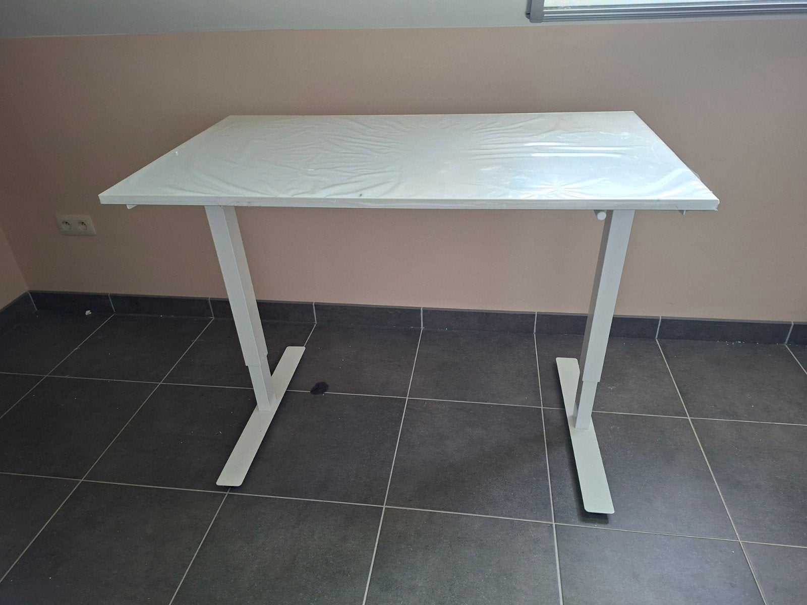 Trotten zit-sta bureau van IKEA, Ophalen, Zit-sta bureau, 120 cm, In hoogte verstelbaar