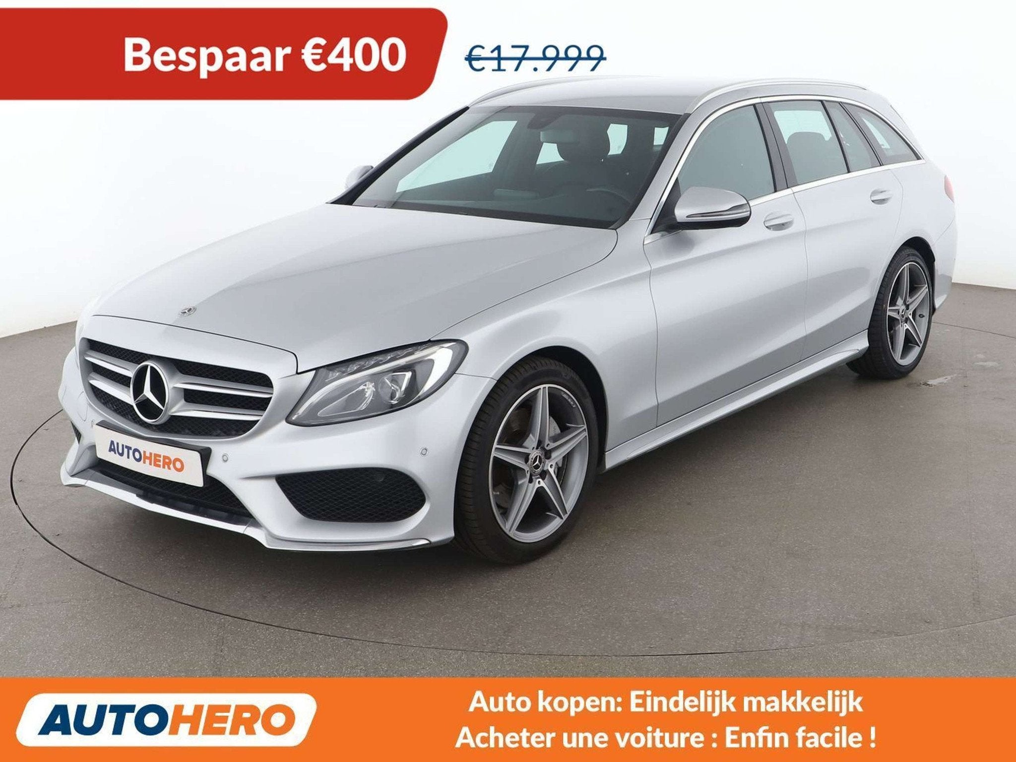 Mercedes-Benz C-Klasse 180 C 180 CGI T AMG Line (bj 2018), Auto's, Automaat, Achterwielaandrijving, Zwart, Overige brandstoffen