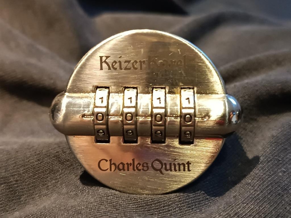 bottle lock/flessenslot Keizer Karel - Charles Quint, Verzamelen, Biermerken, Zo goed als nieuw, Overige typen, Overige merken