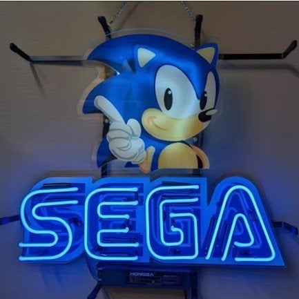 Sega neon en veel ander USA decoratie gameroom mancave neons, Enlèvement ou Envoi, Neuf, Table lumineuse ou lampe (néon)
