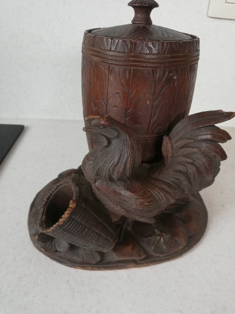 houtsnijwerk tabakspot, Antiek en Kunst, Ophalen of Verzenden, Houtsnijwerk