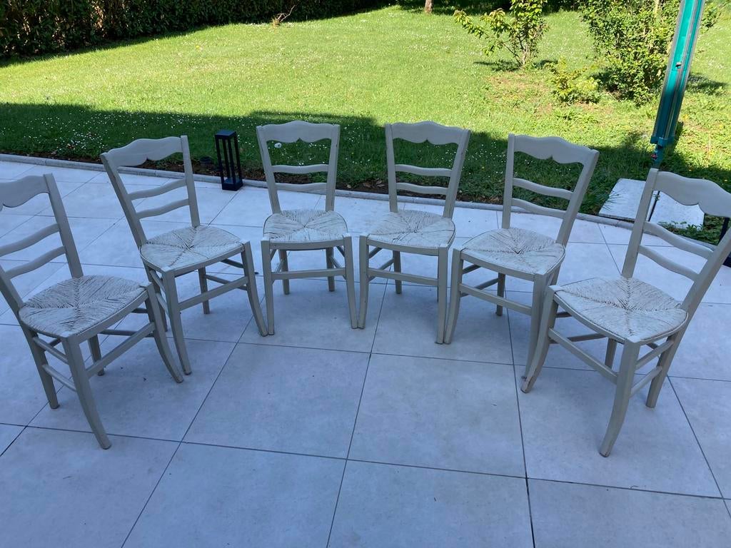 Chaises, Maison & Meubles, Chaises, Ancien, Gris, Enlèvement, Bois
