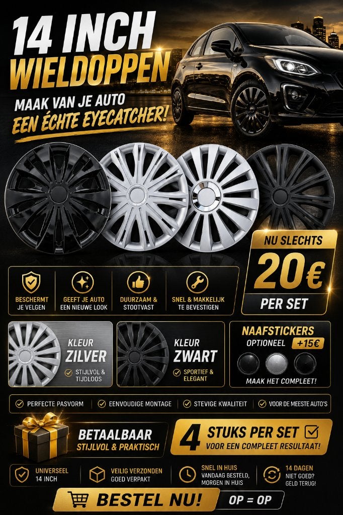 Enjoliveurs de Roue 14 Pouces - Élégants, Luxueux & Sportifs, Envoi, Neuf