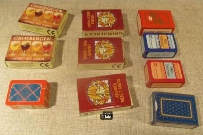 10 Mini Speelkaartensets met jokers, Verzamelen, Ophalen of Verzenden, Zo goed als nieuw, Speelkaart(en)
