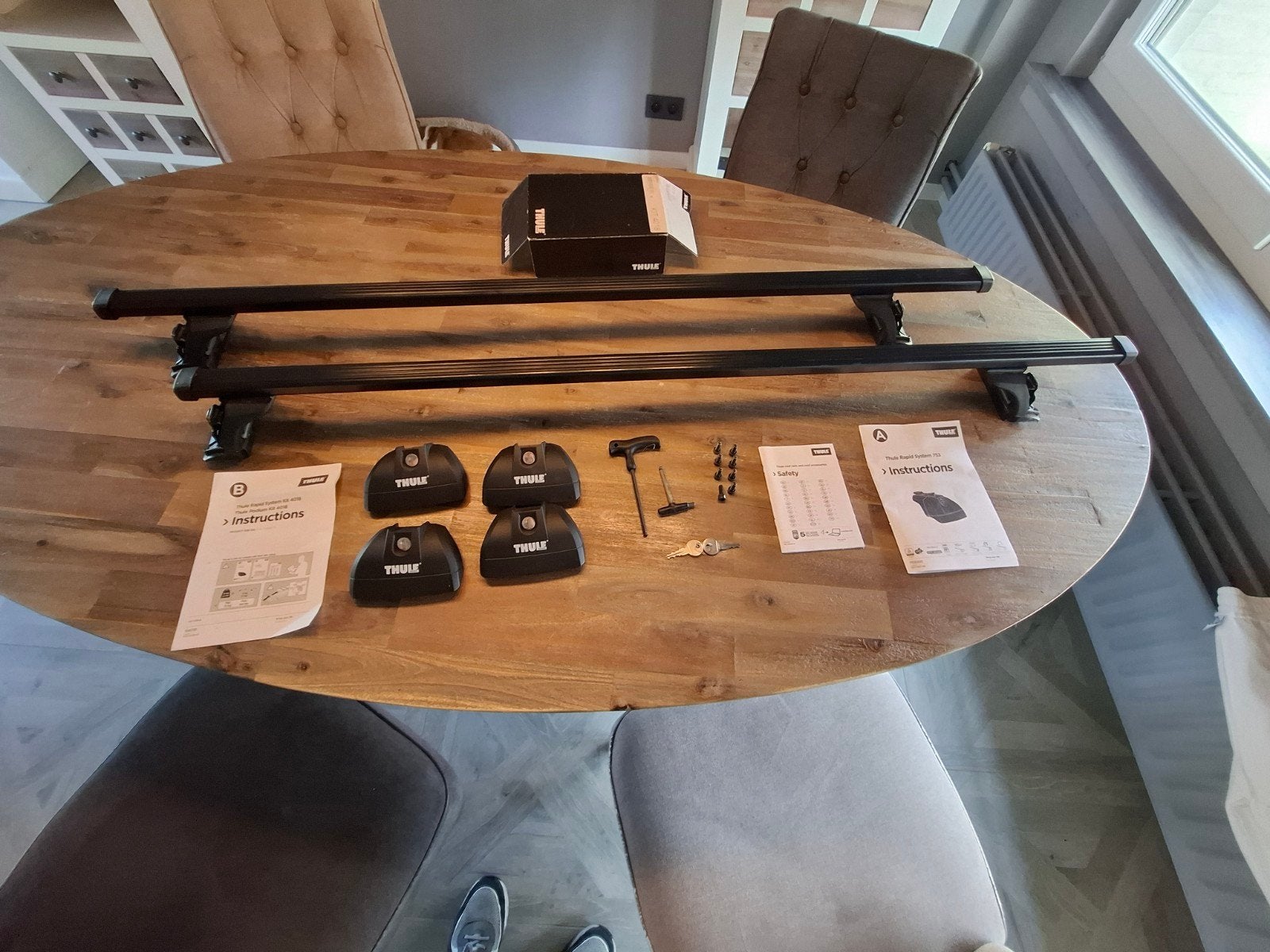 Kit de système Rapid 4018 pour barres de toit Thule - Rapid, Autos : Divers, Enlèvement, Comme neuf