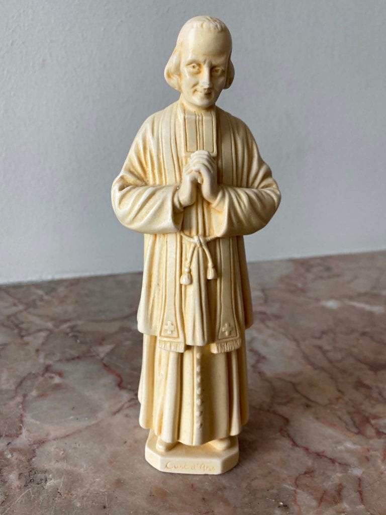 Beeldje heilige Pastoor van Ars (17 cm), Antiek en Kunst, Ophalen of Verzenden