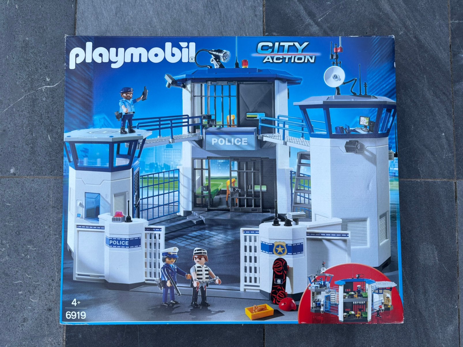 Playmobil 6919: Politiebureau met gevangenis - COMPLEET, Kinderen en Baby's, Speelgoed | Playmobil, Ophalen of Verzenden, Zo goed als nieuw