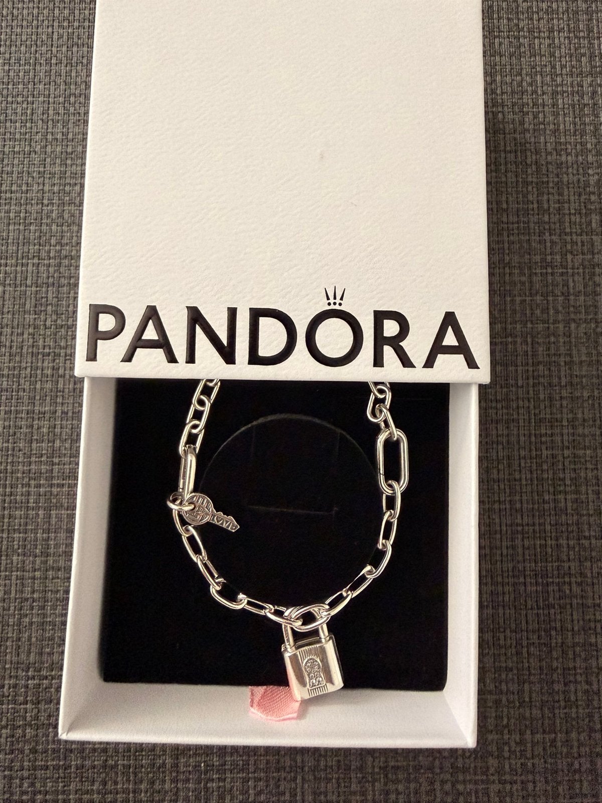 Ketting Pandora  51 cm met hanger, Enlèvement ou Envoi, Comme neuf, Argent