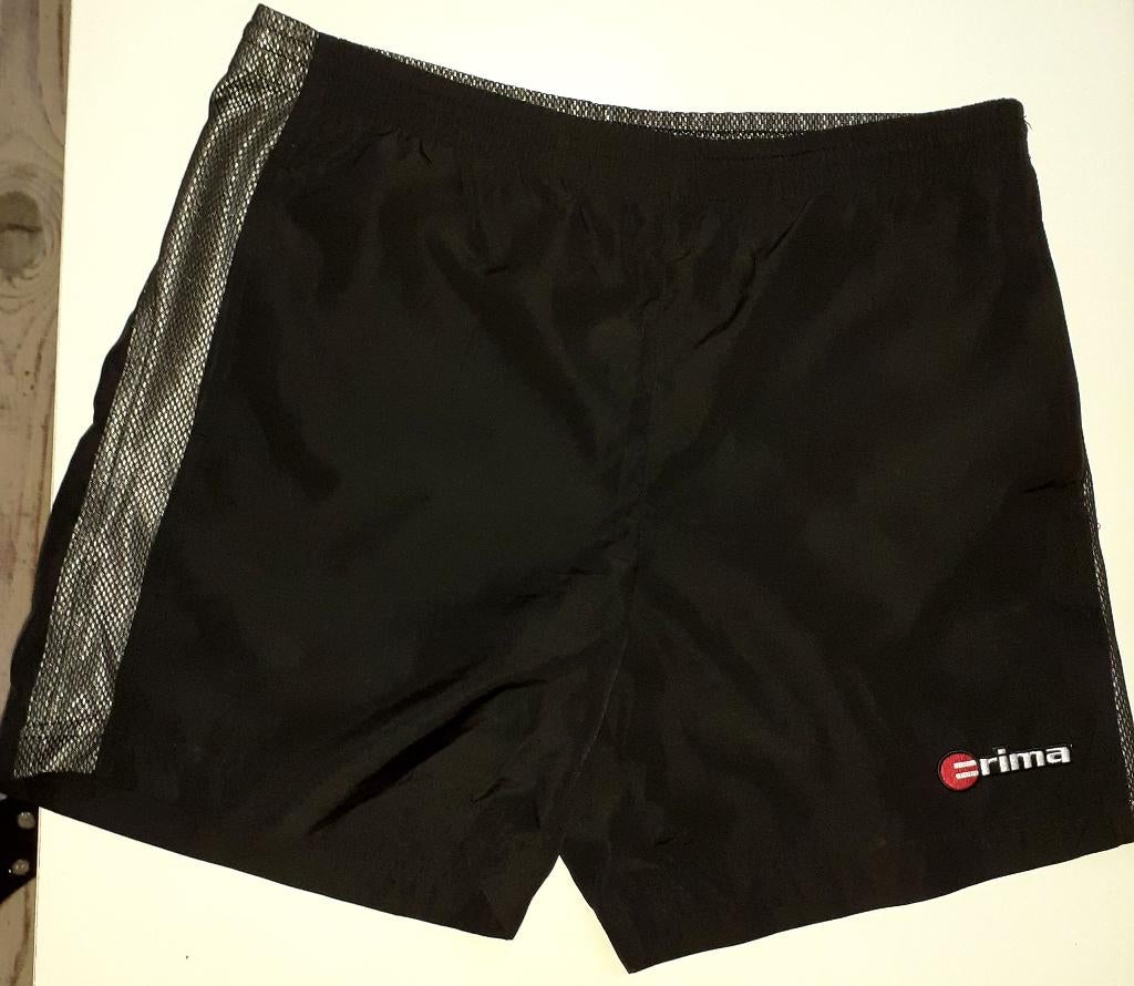 short heren zwart zilver Erima sports S, Enlèvement ou Envoi, Neuf, Taille 46 (S) ou plus petite, Noir