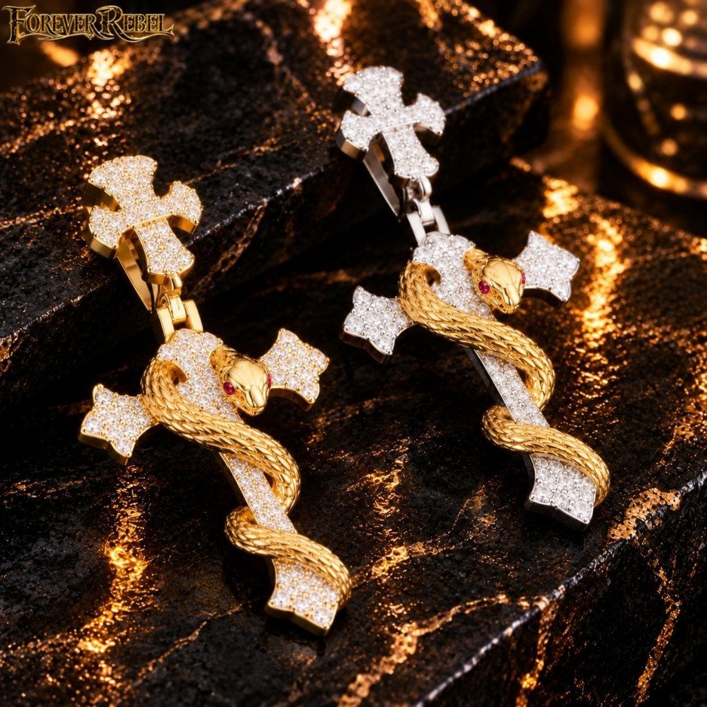 Eden Cross - Kruis - 925 Zilver met VVS moissanite, Verzenden, Nieuw, Zilver, Zilver
