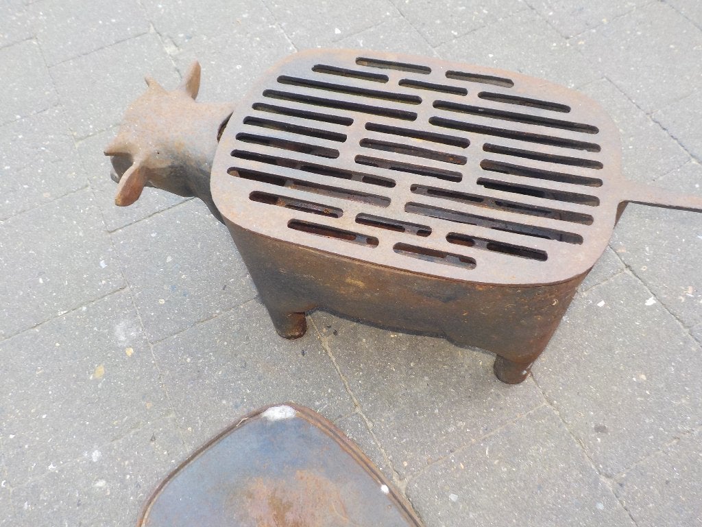 Kleine bbq met gietijzer, Tuin en Terras, Houtskoolbarbecues, Ophalen