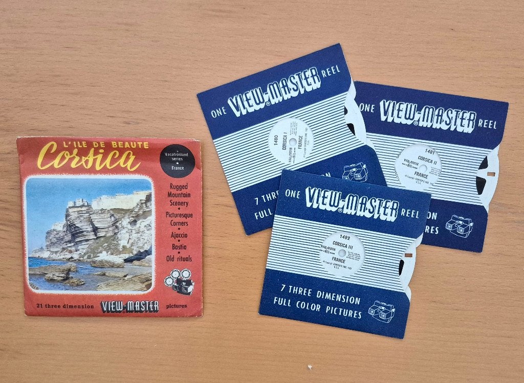 View-Master Corsica n 1480 1481 1482, Verzamelen, Overige Verzamelen, Ophalen of Verzenden, Gebruikt
