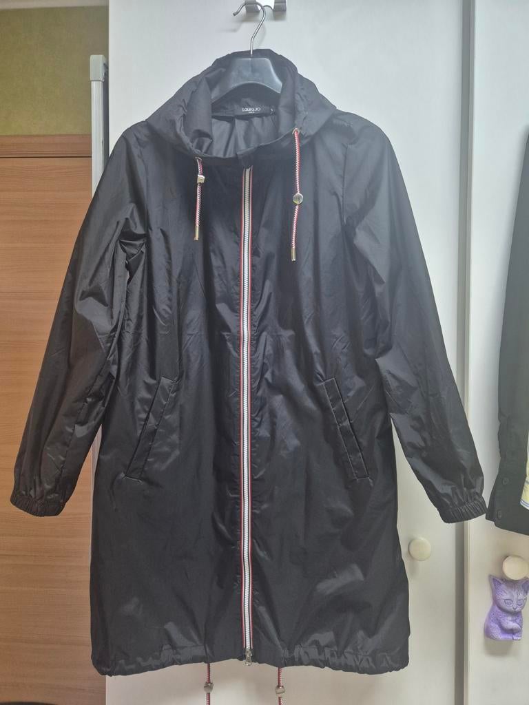 Long coupe-vent (style K-Way) noir S, Noir