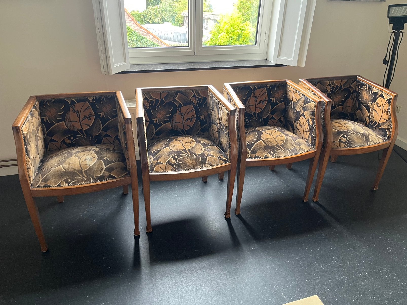 Art deco, kuipstoelen, zetels, fauteuils, Ophalen