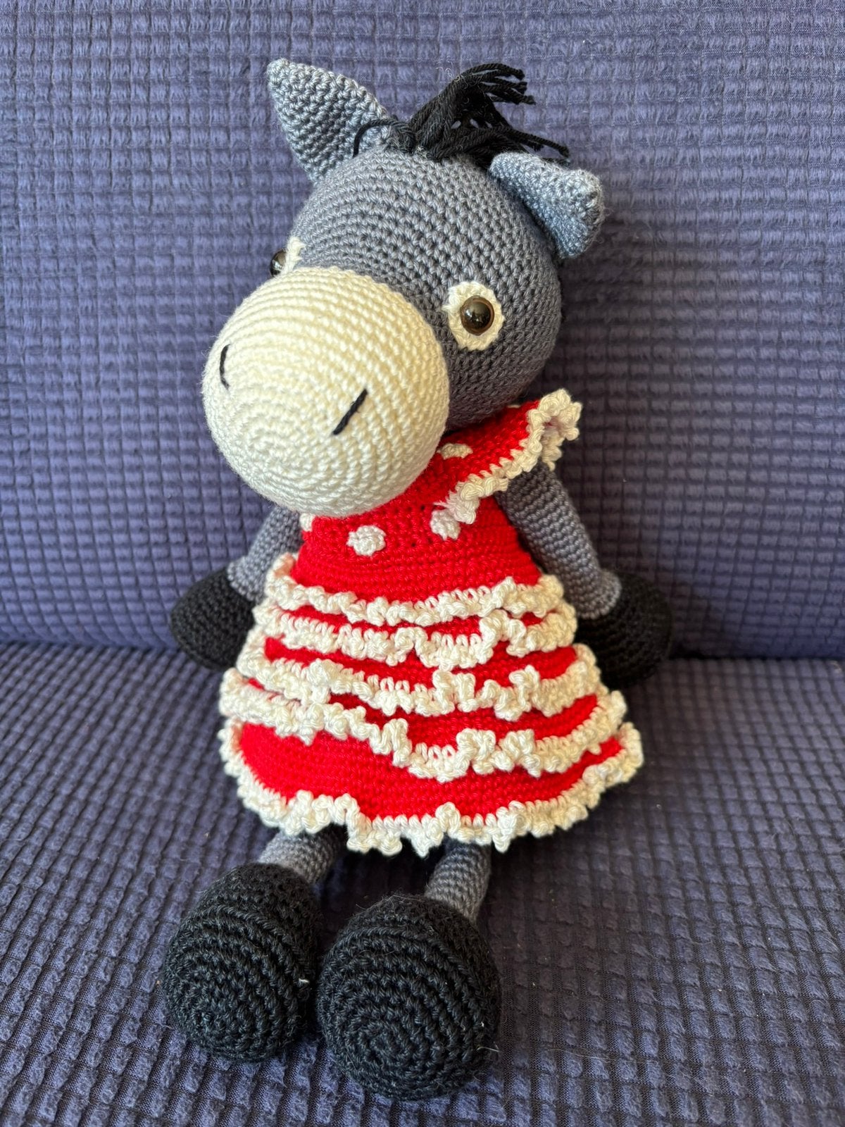Zelfgehaakte knuffel Ezel, Ophalen of Verzenden, Nieuw, Handgemaakt