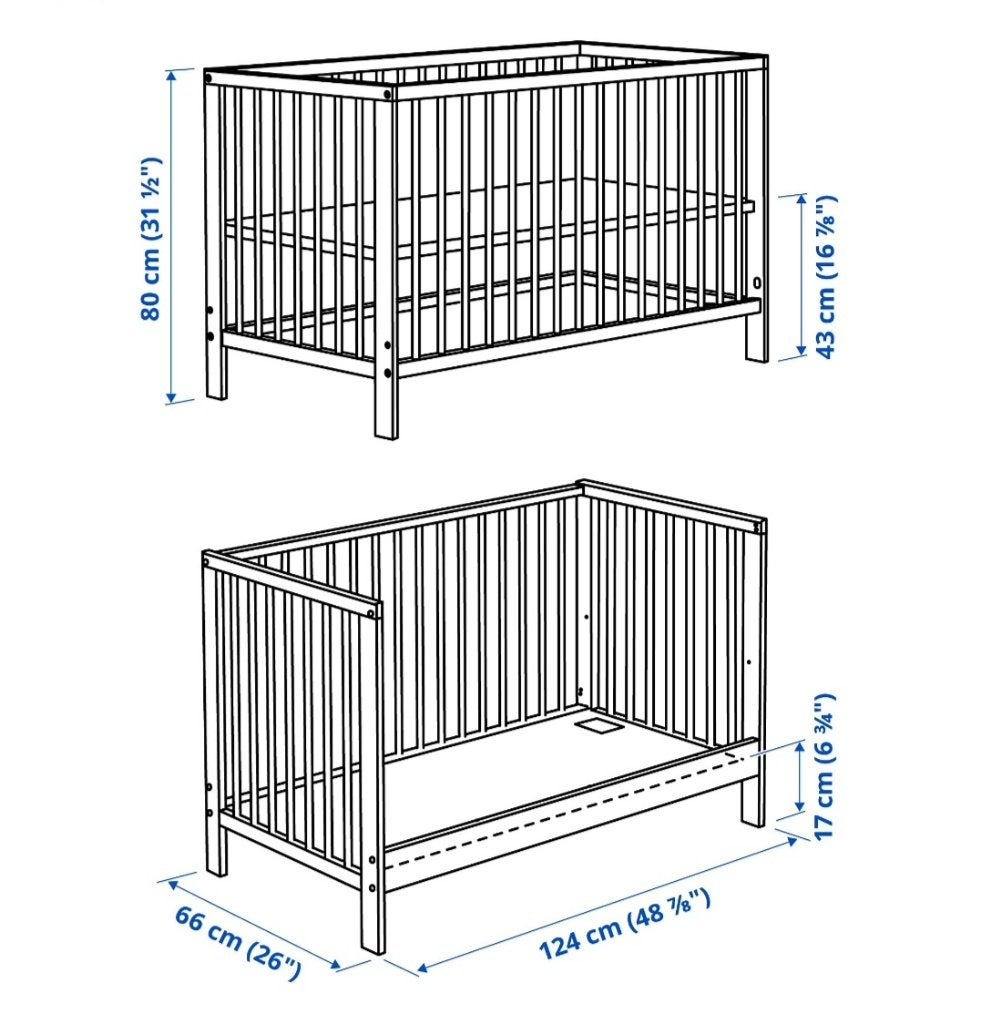 Table à langer + lit bébé  IKEA GULLIVER, Enfants & Bébés, Enlèvement, Comme neuf