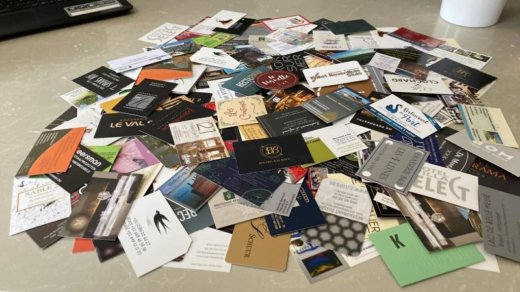 200 visitekaartjes, Verzamelen, Geboortekaartjes en Visitekaartjes, Ophalen, Visitekaartje