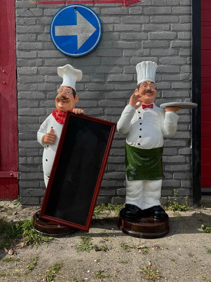 Grote Chef Kok Beeld - Decoratie voor Horeca, Huis en Inrichting, Woonaccessoires | Overige