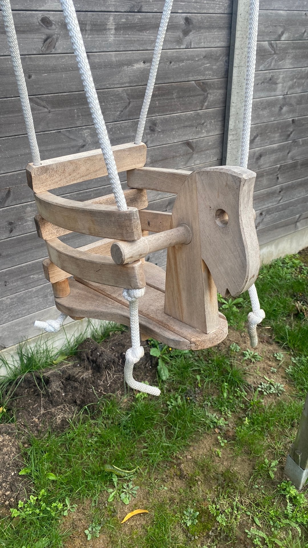 Massief houten schommelstoel, Ophalen, Gebruikt, Schommel