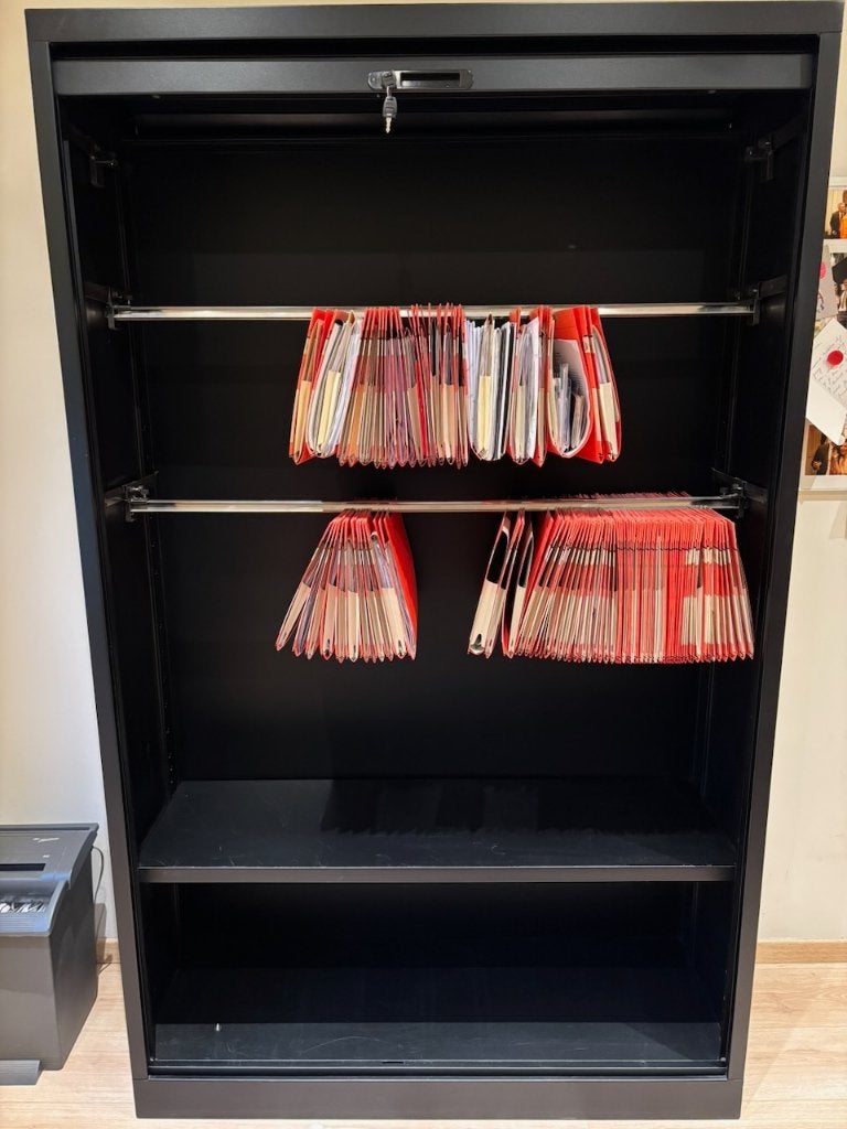 Archiefkast Jalema + hangmappen, Huis en Inrichting, Ophalen, 100 tot 150 cm, 25 tot 50 cm, Kunststof