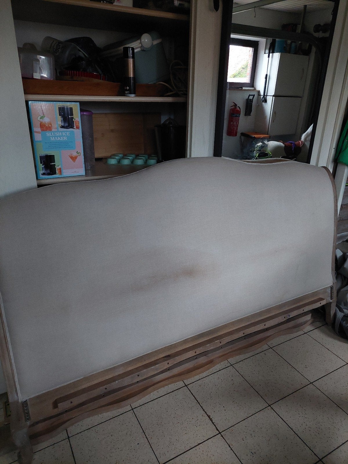 gratis landelijk bed, Huis en Inrichting, Slaapkamer | Bedden, Ophalen, Gebruikt, Beige, Tweepersoons
