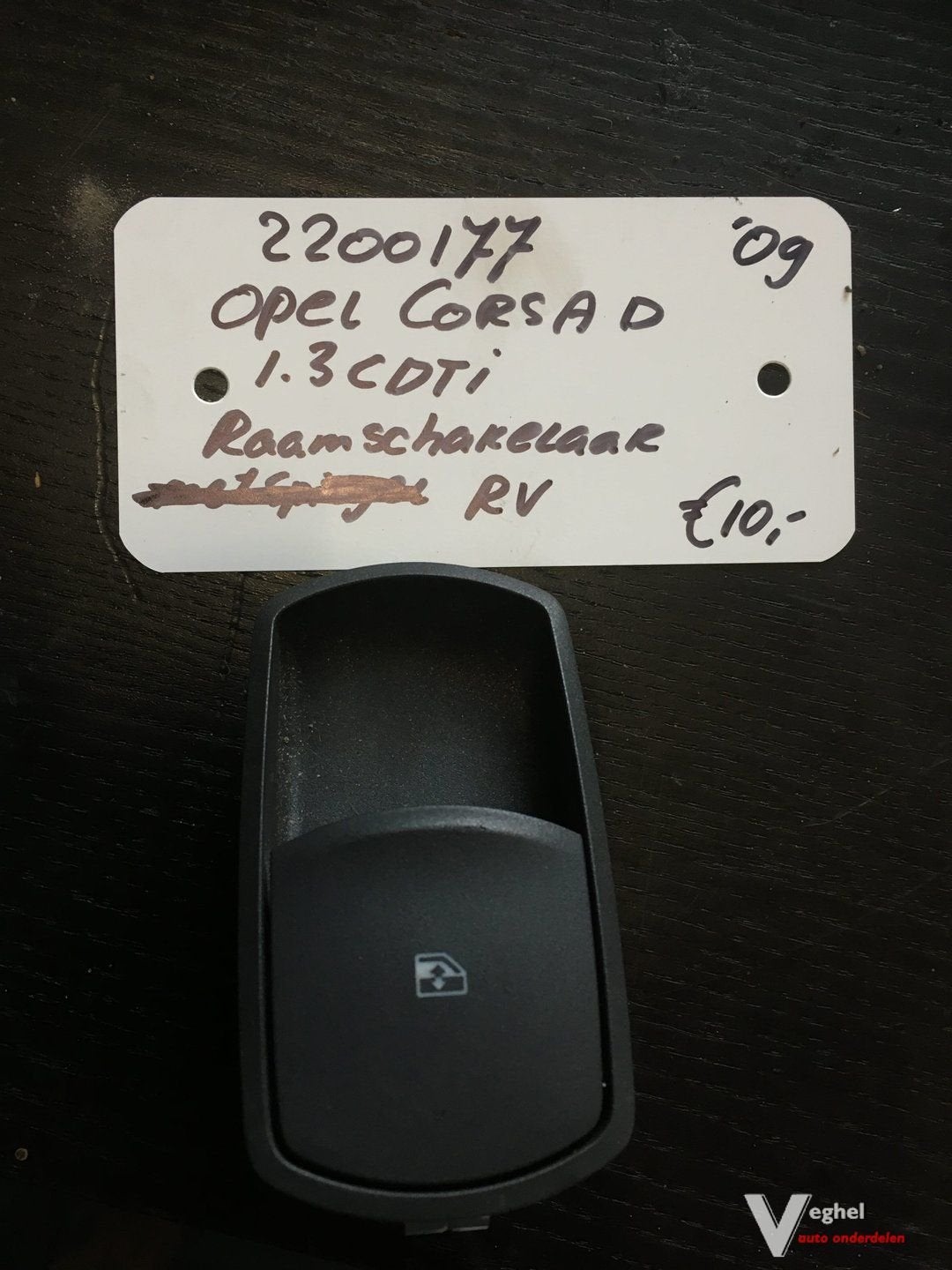 Opel Corsa D 2009 raamschakelaar rechtsvoor, -, Utilisé, -, -