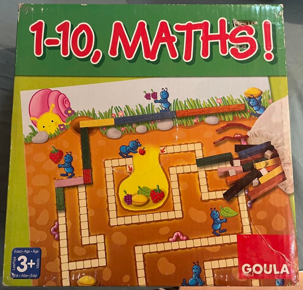 1-10, Math - jeu mathematique avec reglettes cuisenaires, Enlèvement, Utilisé