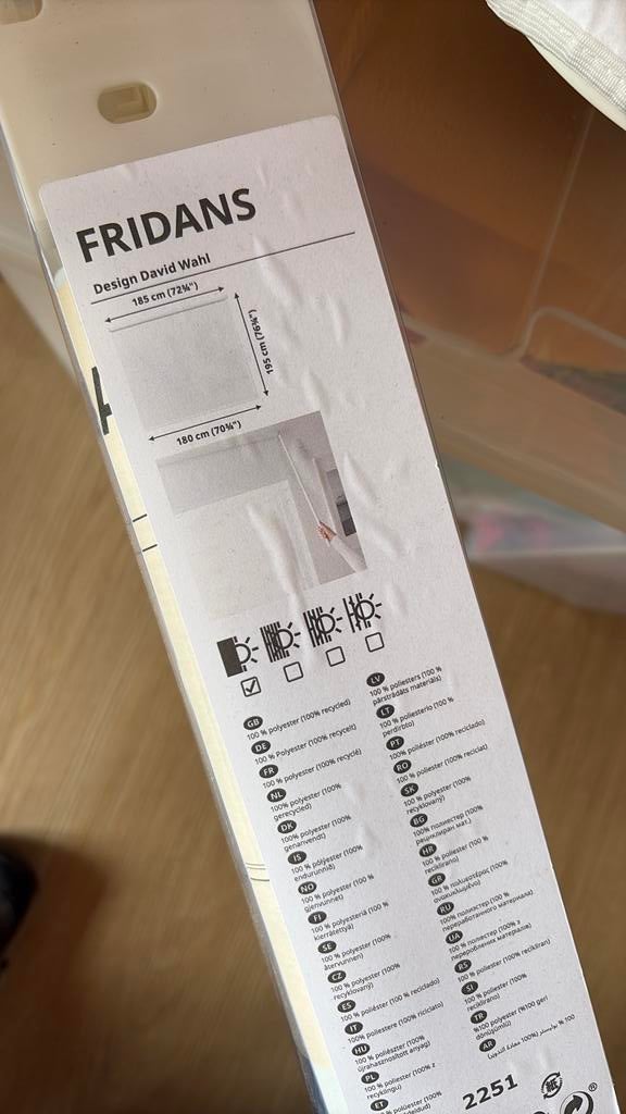 2 Stores enrouleur blancs - ikea Fridans neuf, Maison & Meubles, Ameublement | Rideaux & Stores à lamelles, Enlèvement, Neuf, Blanc