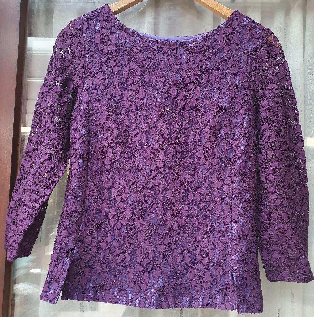 Paarse blouse maat XS/S, Kleding | Dames, Blouses en Tunieken, Ophalen of Verzenden, Gedragen, Maat 34 (XS) of kleiner, Paars