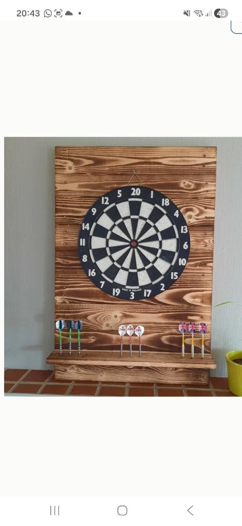 Dartsbord wand/ surround, Sport en Fitness, Darts, Ophalen, Pijlen