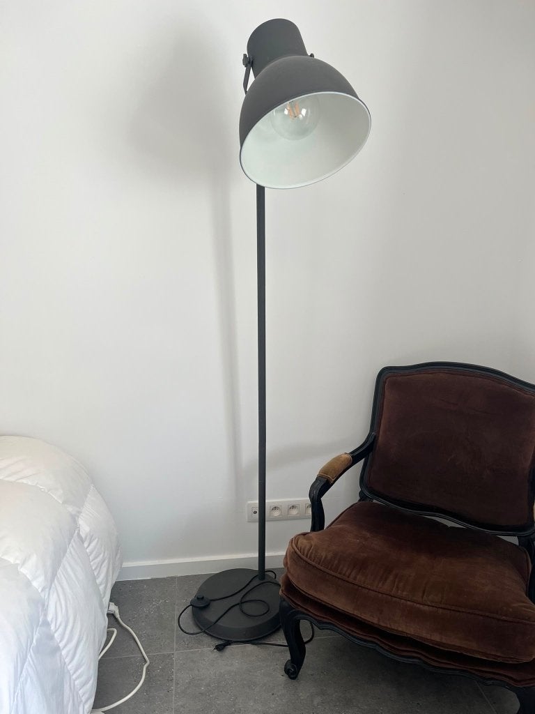 Lampe à pied, Ophalen, Gebruikt, Metaal