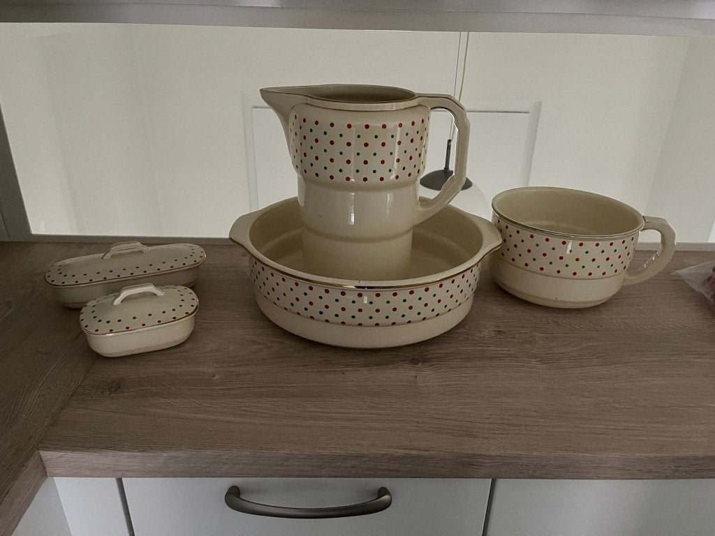 Vintage keramisch wastafelset, Enlèvement