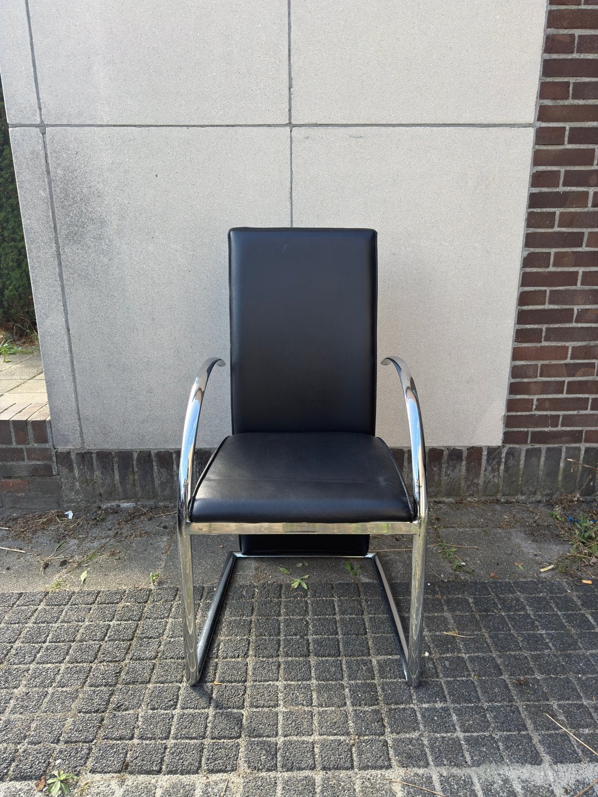 Ensemble de 6 chaises de salle à manger en similicuir, Synthétique, Enlèvement, Modern, Noir