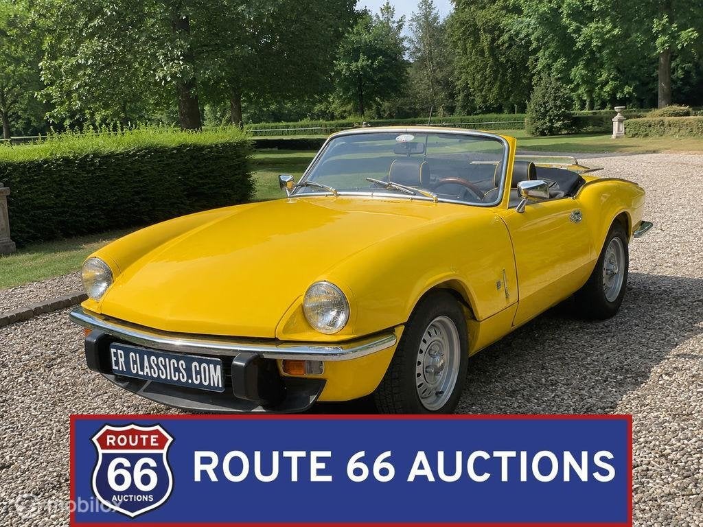 Triumph Spitfire 1500 | 1975 | Route 66 Auctions, Triumph, Zwart, Bedrijf, Handgeschakeld