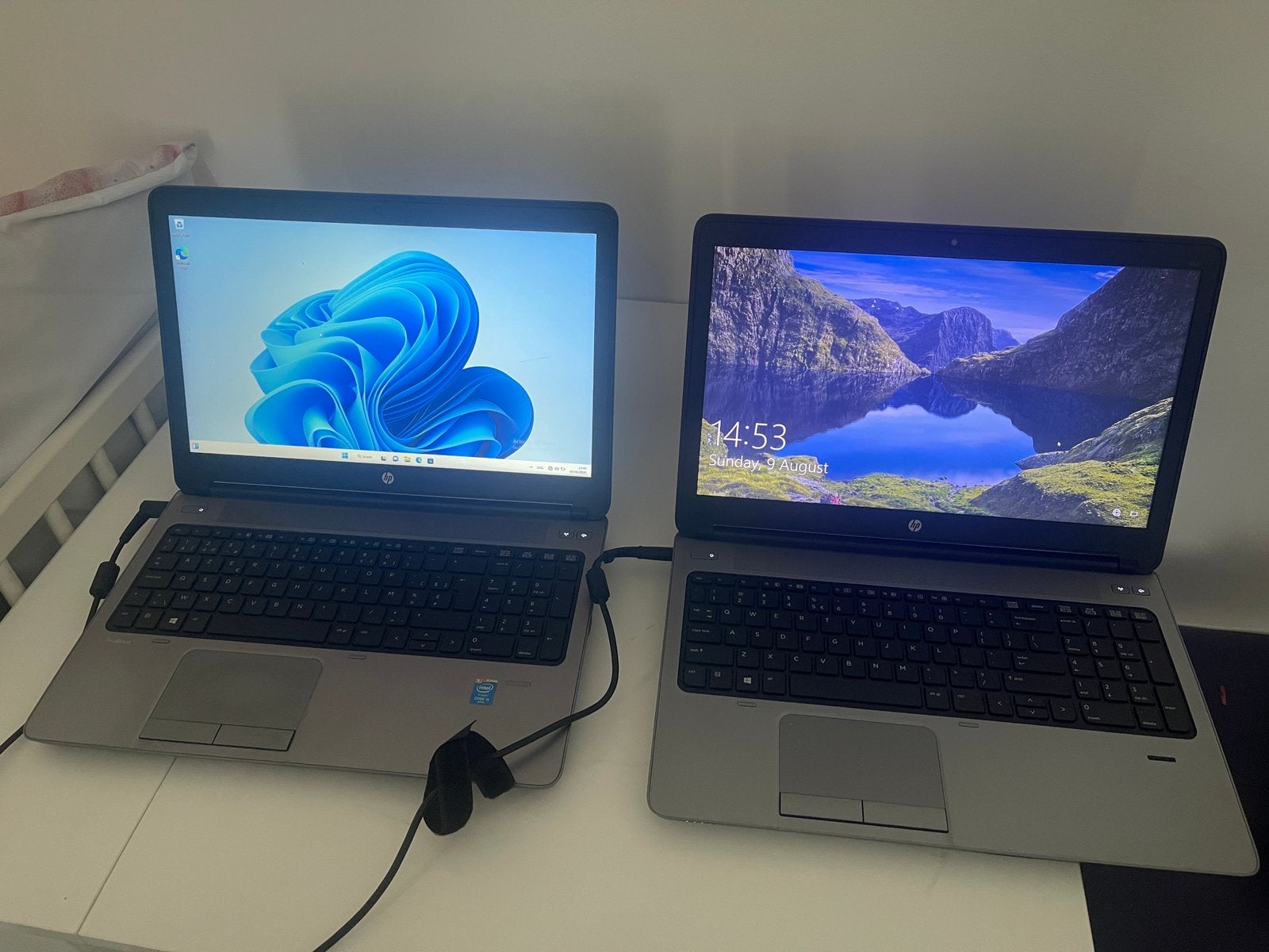 2 HP-laptops – zeer goede staat – worden samen verkocht, Ophalen of Verzenden, Zo goed als nieuw