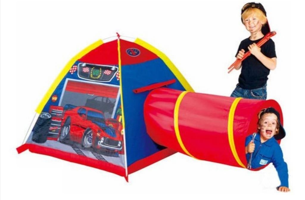 Speelgoedtent met tunnel, Ophalen