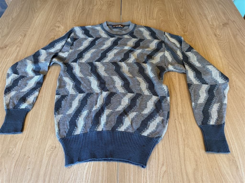 Breidhof Vintage Wollen Trui Abstract Patroon - Maat XS, Enlèvement ou Envoi, Comme neuf