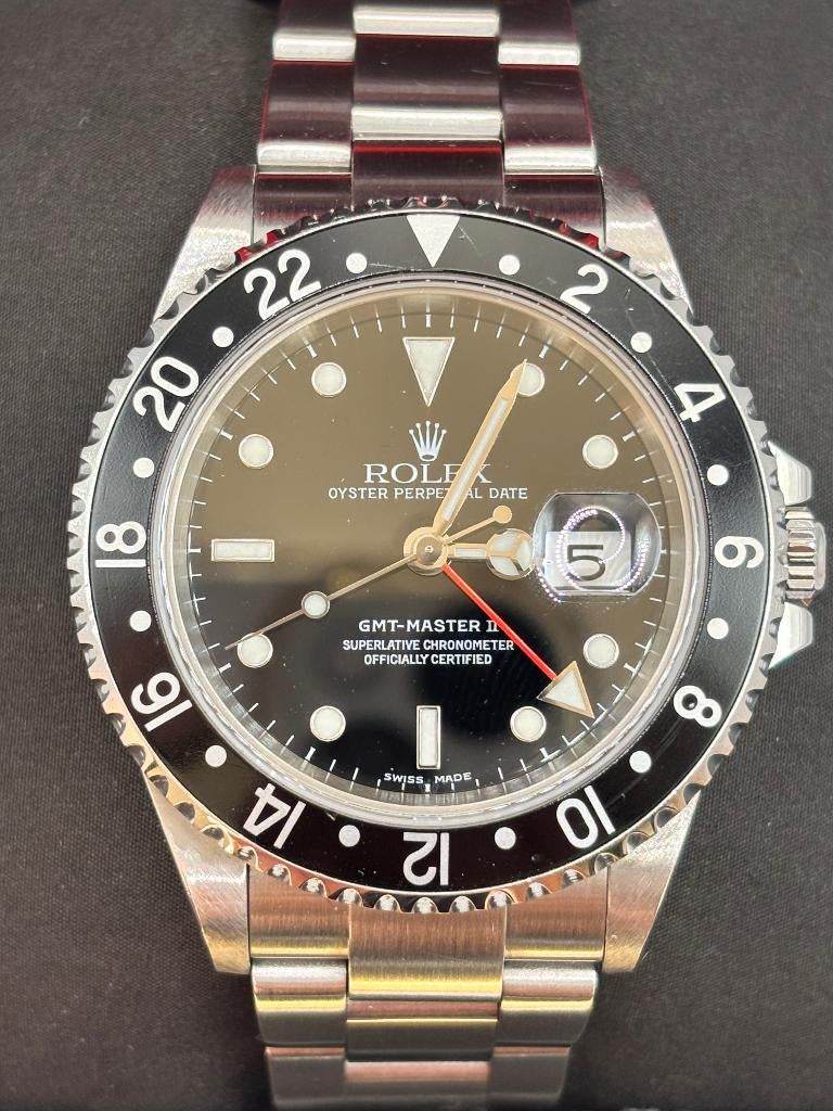 Rolex GMT-Master II – Zwarte Bezel – 2004 Discontinued, Gebruikt, Rolex, Zwart, IOS