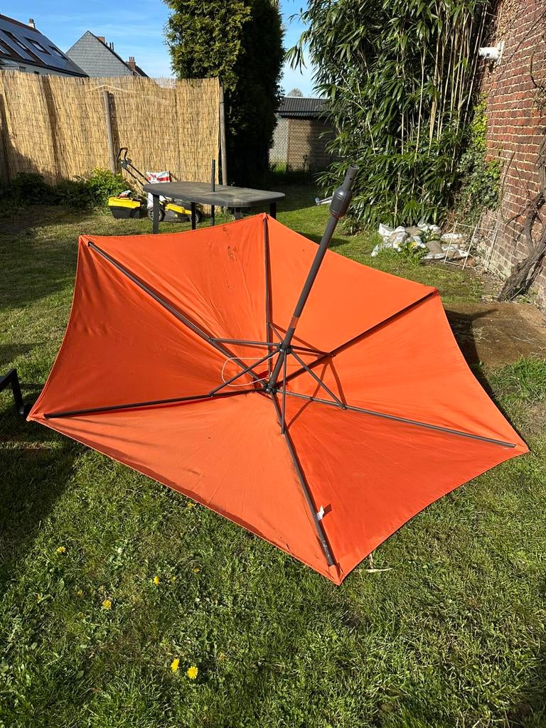 Parasol en polyester, Jardin & Terrasse, Étanche, Enlèvement, Parasol sur pied, Utilisé