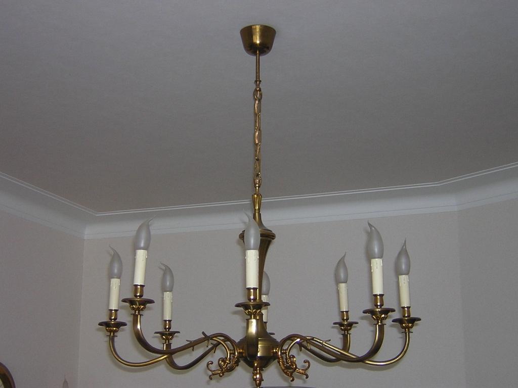 Lustre aspect cuivre 8 branches, Ophalen, Gebruikt, Metaal, Rétro
