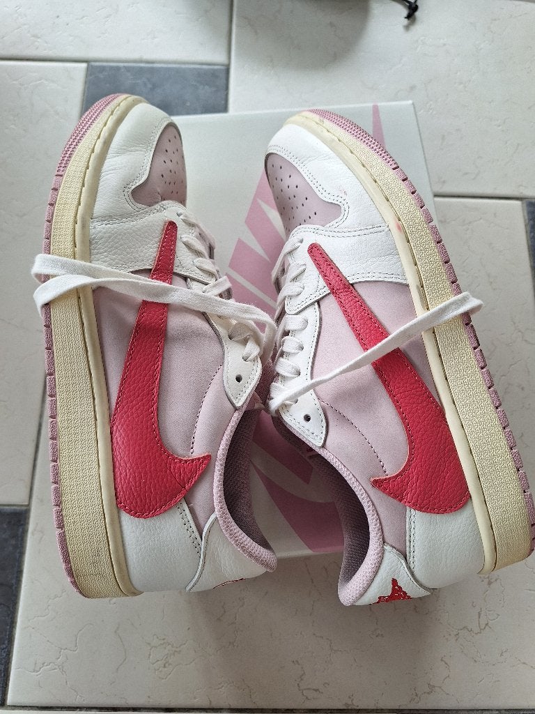 Air Jordan 1 Low Travis Scott tropical pink, Vêtements | Hommes, Chaussures, Enlèvement ou Envoi, Nike, Comme neuf, Blanc